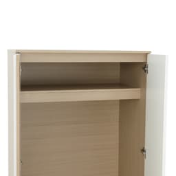 ตู้เสื้อผ้า 2 บาน พร้อมลิ้นชัก รุ่นฟาส ขนาด 90 ซม.  - สีแนชเชอเริล/ขาว