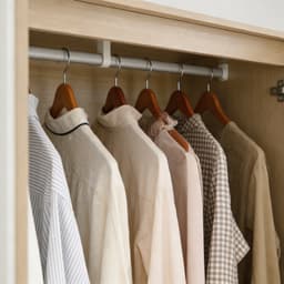 ตู้เสื้อผ้า 3 บาน พร้อมลิ้นชัก รุ่นฟาส - สีธรรมชาติ/ขาว