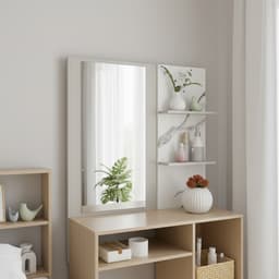 ชุดห้องนอน รุ่นแมกโนเลีย ขนาด 5 ฟุต (เตียง, ตู้เสื้อผ้า 5 บาน, โต๊ะเครื่องแป้ง ) - สีธรรมชาติ/หินอ่อน