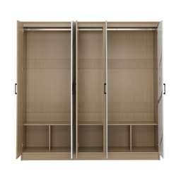 ชุดห้องนอน รุ่นแมกโนเลีย ขนาด 5 ฟุต (เตียง, ตู้เสื้อผ้า 5 บาน, โต๊ะเครื่องแป้ง ) - สีธรรมชาติ/หินอ่อน