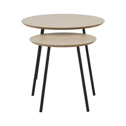 โต๊ะ Nesting รุ่นไอลา (2 ชิ้น/ชุด ) - สีธรรมชาติ/ดำ