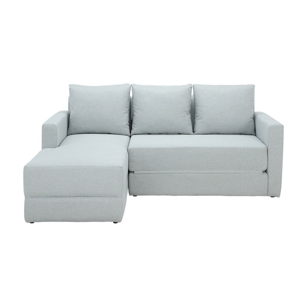 โซฟาผ้าปรับนอน L-shape ด้านขวา รุ่นจินนี่ - สีเทาอ่อน