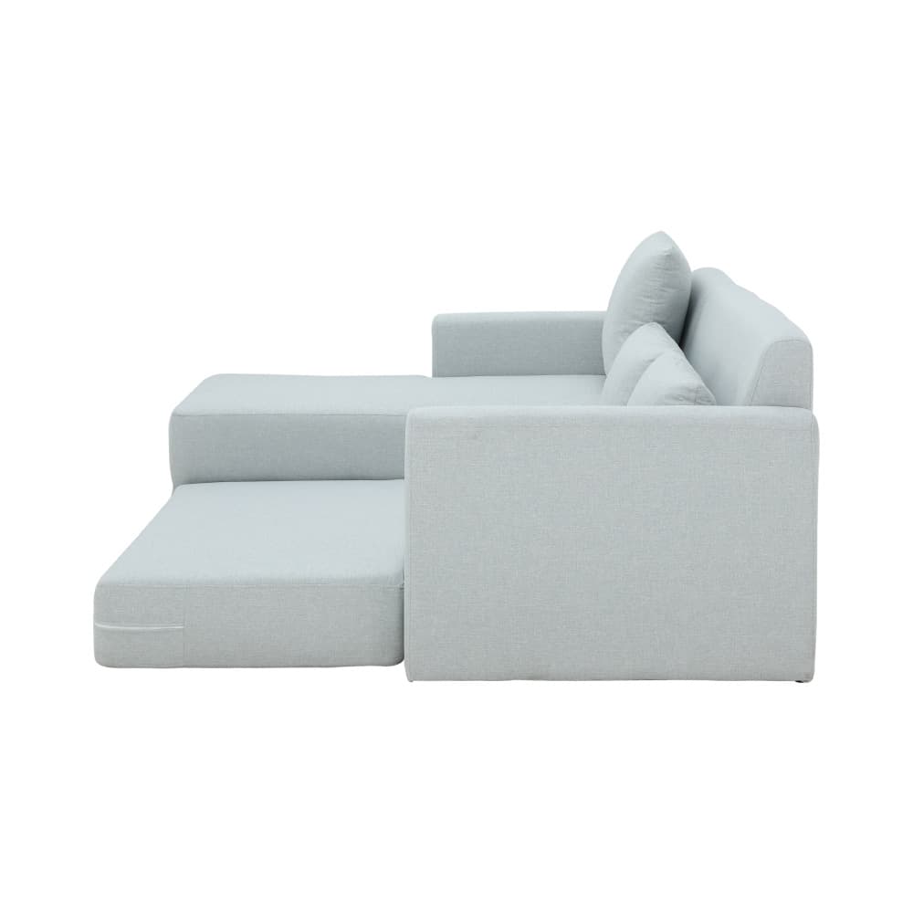 โซฟาผ้าปรับนอน L-shape ด้านขวา รุ่นจินนี่ - สีเทาอ่อน