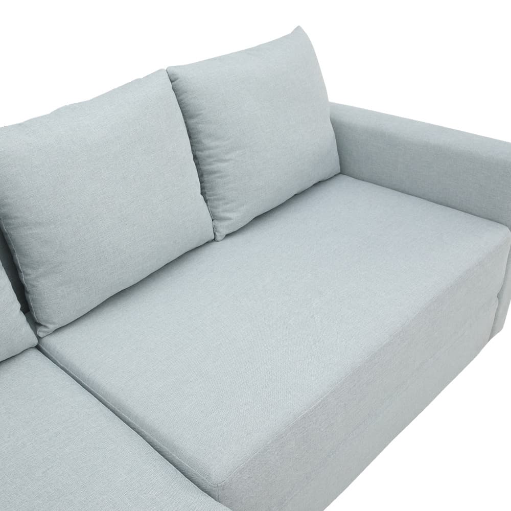 โซฟาผ้าปรับนอน L-shape ด้านขวา รุ่นจินนี่ - สีเทาอ่อน