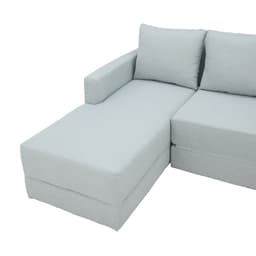 โซฟาผ้าปรับนอน L-shape ด้านขวา รุ่นจินนี่ - สีเทาอ่อน