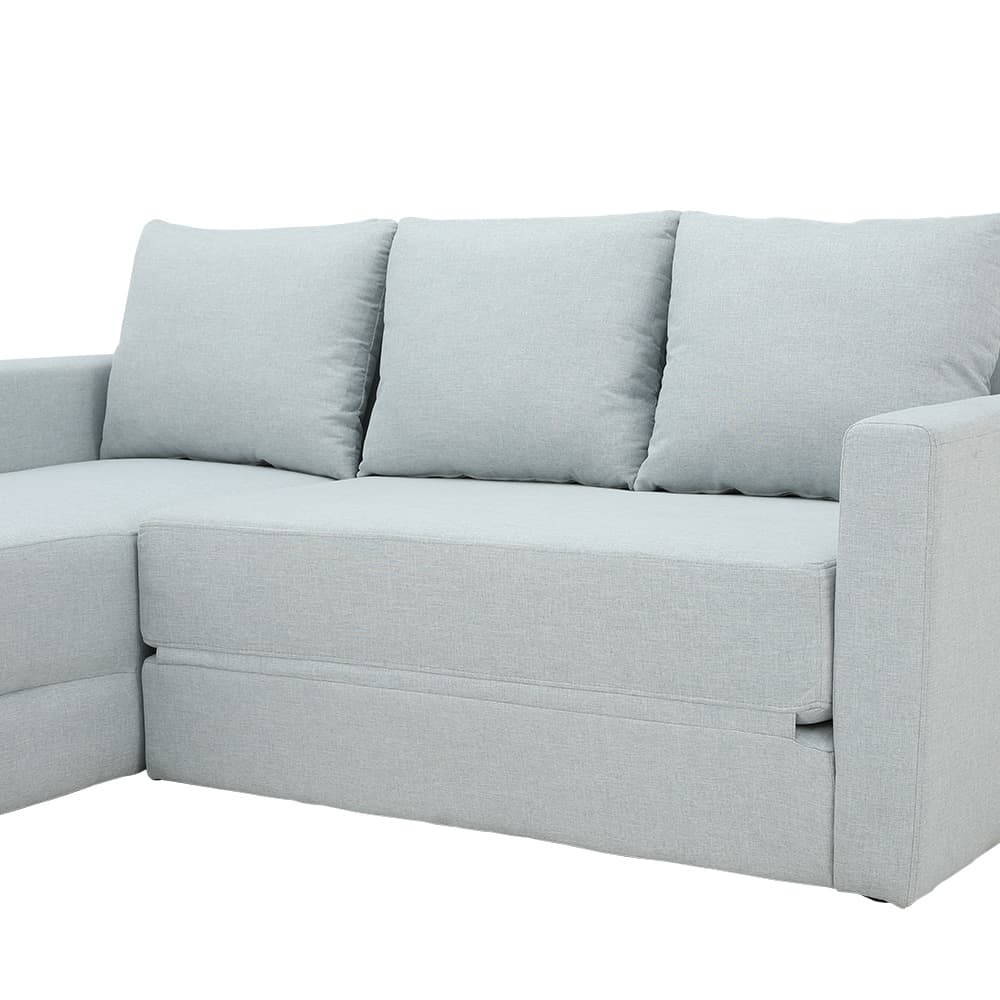 โซฟาผ้าปรับนอน L-shape ด้านขวา รุ่นจินนี่ - สีเทาอ่อน