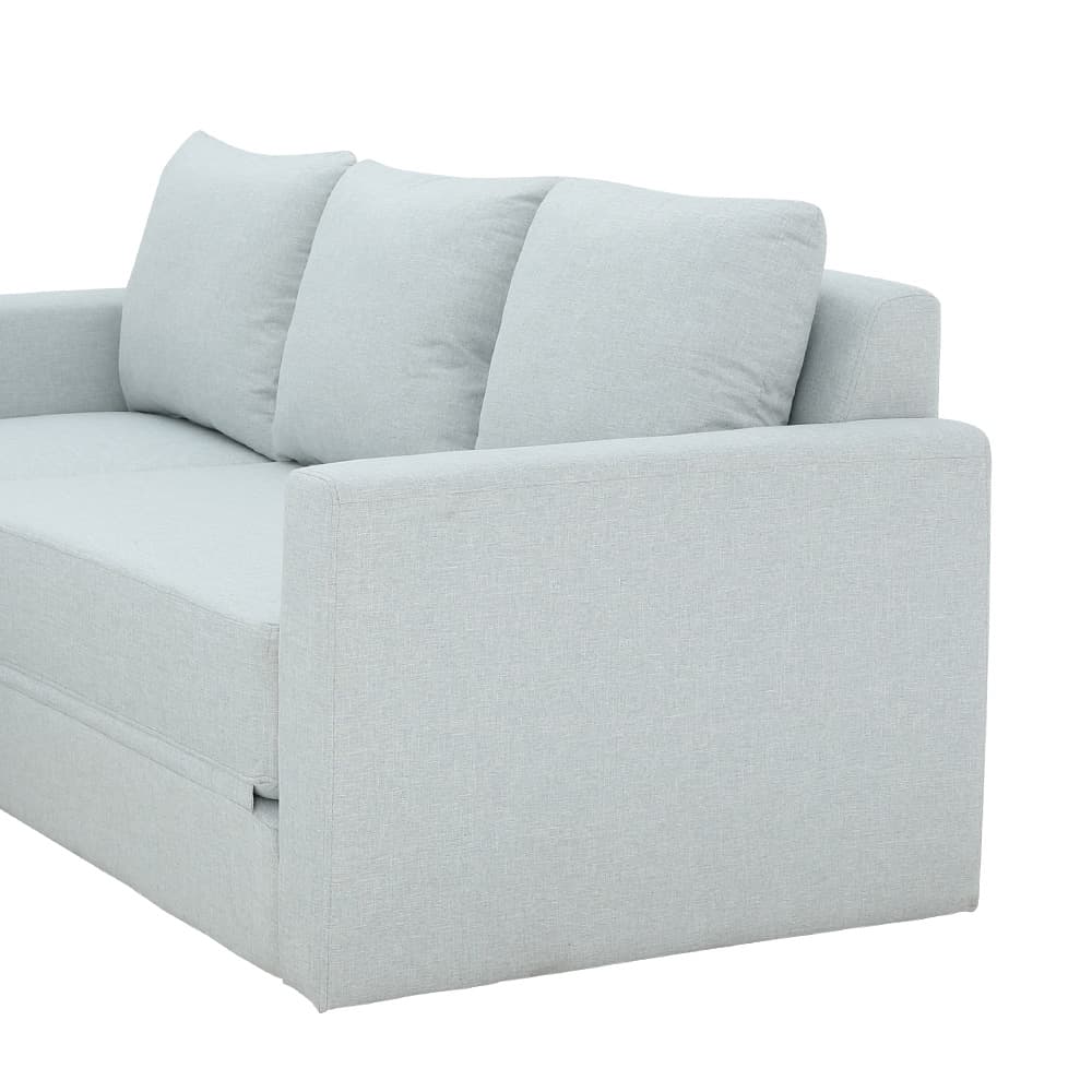 โซฟาผ้าปรับนอน L-shape ด้านขวา รุ่นจินนี่ - สีเทาอ่อน