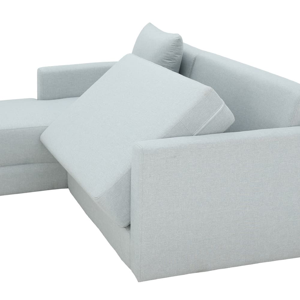 โซฟาผ้าปรับนอน L-shape ด้านขวา รุ่นจินนี่ - สีเทาอ่อน