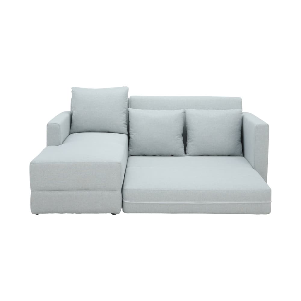 โซฟาผ้าปรับนอน L-shape ด้านขวา รุ่นจินนี่ - สีเทาอ่อน