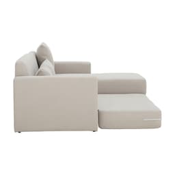 โซฟาผ้าปรับนอน L-shape ด้านซ้าย รุ่นจินนี่ - สีครีม