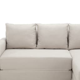 โซฟาผ้าปรับนอน L-shape ด้านซ้าย รุ่นจินนี่ - สีครีม