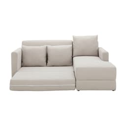 โซฟาผ้าปรับนอน L-shape ด้านซ้าย รุ่นจินนี่ - สีครีม