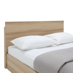 ชุดห้องนอน รุ่นจัสมิน ขนาด 5 ฟุต (เตียง, ตู้เสื้อผ้าบานสไลด์, โต๊ะเครื่องแป้ง) - สีธรรมชาติ/ขาว