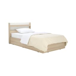 ชุดห้องนอน รุ่นแชมป์ ขนาด 3.5 ฟุต (เตียง, ตู้เสื้อผ้า 2 บาน, โต๊ะทำงาน) - สีไลท์ วู้ด/ขาว