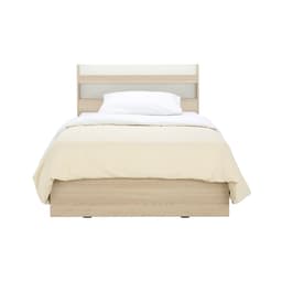 ชุดห้องนอน รุ่นแชมป์ ขนาด 3.5 ฟุต (เตียง, ตู้เสื้อผ้า 2 บาน, โต๊ะทำงาน) - สีไลท์ วู้ด/ขาว