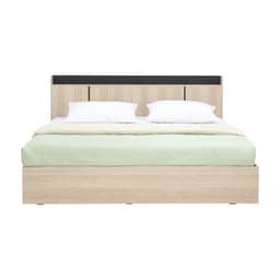 เตียงนอน รุ่นแชมป์ ขนาด 5 ฟุต - สีไลท์ วู้ด/ดำ