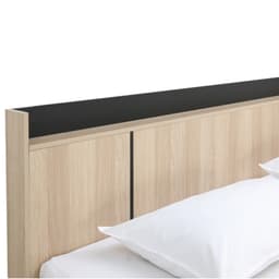 เตียงนอน รุ่นแชมป์ ขนาด 6 ฟุต - สีไลท์ วู้ด/ดำ