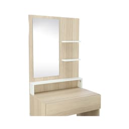 ชุดห้องนอน รุ่นแชมป์ ขนาด 5 ฟุต (เตียง, ตู้เสื้อผ้า 2 บาน, โต๊ะเครื่องแป้งพร้อมสตูล) - สีไลท์ วู้ด/ขาว