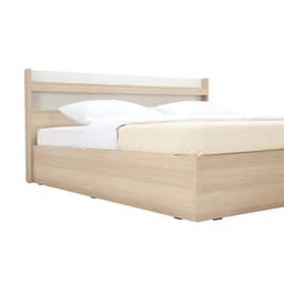 ชุดห้องนอน รุ่นแชมป์ ขนาด 5 ฟุต (เตียง, ตู้เสื้อผ้า 2 บาน, โต๊ะเครื่องแป้งพร้อมสตูล) - สีไลท์ วู้ด/ขาว