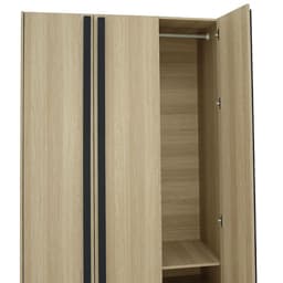 ชุดห้องนอน รุ่นแชมป์ ขนาด 6 ฟุต (เตียง, ตู้เสื้อผ้า, โต๊ะเครื่องแป้งพร้อมสตูล) - สีไลท์ วู้ด/ดำ