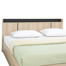 ชุดห้องนอน รุ่นแชมป์ ขนาด 6 ฟุต (เตียง, ตู้เสื้อผ้า, โต๊ะเครื่องแป้งพร้อมสตูล) - สีไลท์ วู้ด/ดำ