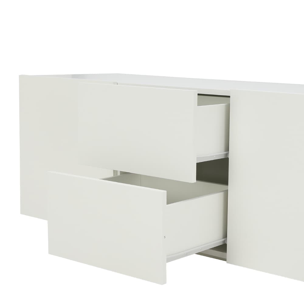 Homehuk ตู้วางทีวี รุ่นมูซ ขนาด 180 ซม. - สีขาว