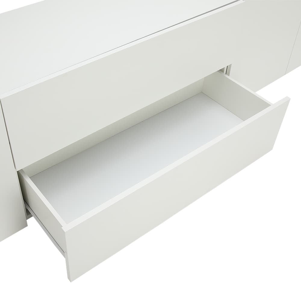 Homehuk ตู้วางทีวี รุ่นมูซ ขนาด 225 ซม. - สีขาว