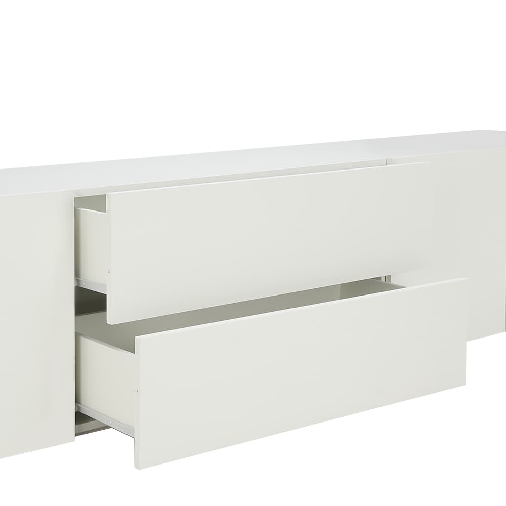 Homehuk ตู้วางทีวี รุ่นมูซ ขนาด 225 ซม. - สีขาว