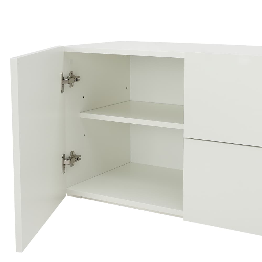 Homehuk ตู้วางทีวี รุ่นมูซ ขนาด 225 ซม. - สีขาว