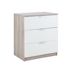 โฮมฮัก ตู้ 3 ลิ้นชัก รุ่นแม็กซ์ - สีธรรมชาติ/ขาว