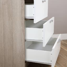 โฮมฮัก ตู้ 3 ลิ้นชัก รุ่นแม็กซ์ - สีธรรมชาติ/ขาว