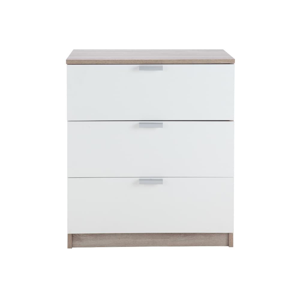 โฮมฮัก ตู้ 3 ลิ้นชัก รุ่นแม็กซ์ - สีธรรมชาติ/ขาว