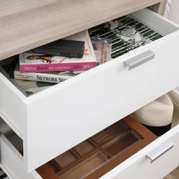 Homehuk ตู้ 4 ลิ้นชัก รุ่นแม็กซ์ - สีธรรมชาติ/ขาว