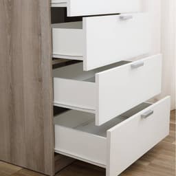 Homehuk ตู้ 4 ลิ้นชัก รุ่นแม็กซ์ - สีธรรมชาติ/ขาว