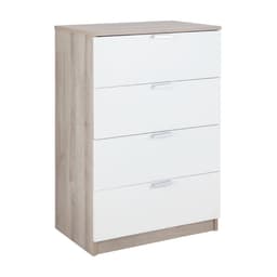 Homehuk ตู้ 4 ลิ้นชัก รุ่นแม็กซ์ - สีธรรมชาติ/ขาว