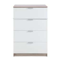 Homehuk ตู้ 4 ลิ้นชัก รุ่นแม็กซ์ - สีธรรมชาติ/ขาว