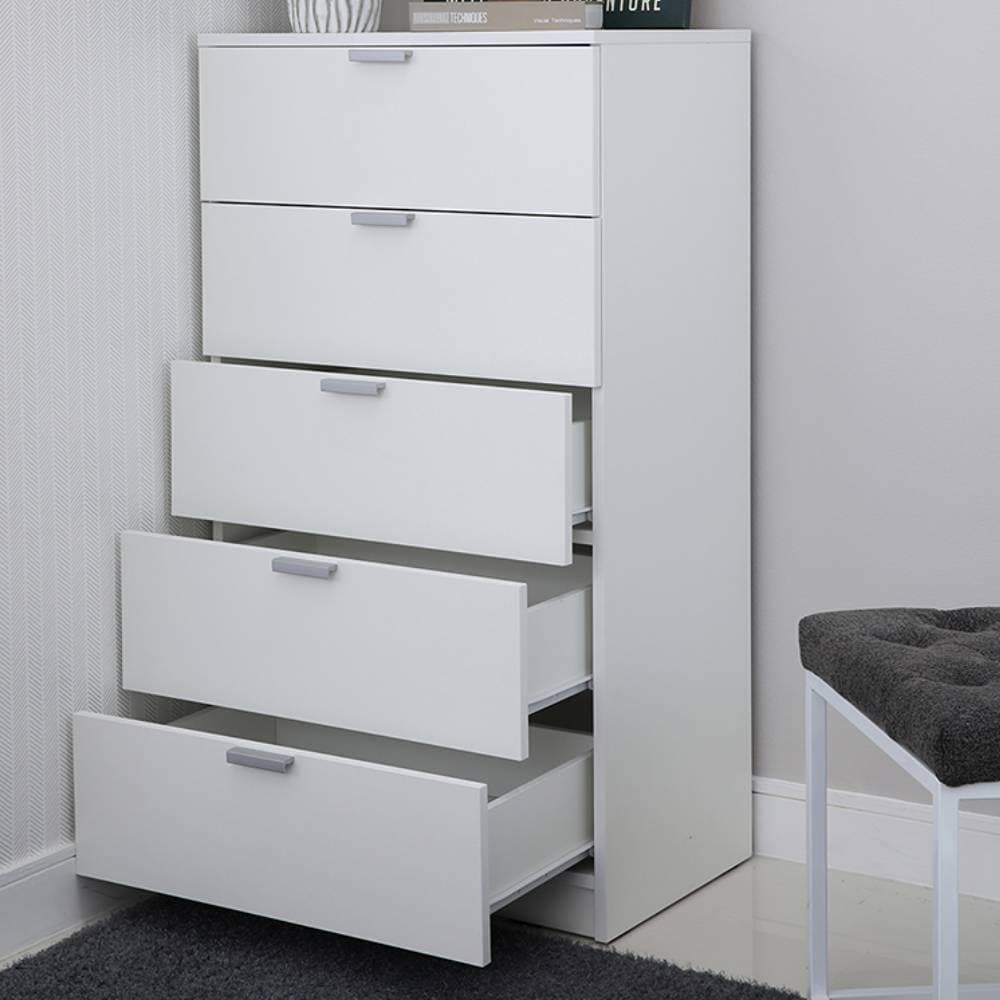 Homehuk ตู้ 5 ลิ้นชัก รุ่นแม็กซ์ - สีขาว