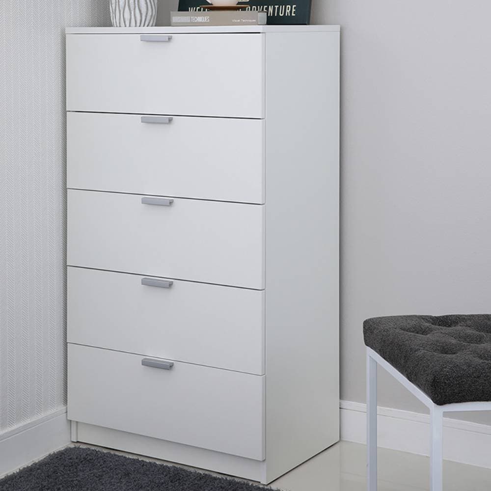 Homehuk ตู้ 5 ลิ้นชัก รุ่นแม็กซ์ - สีขาว