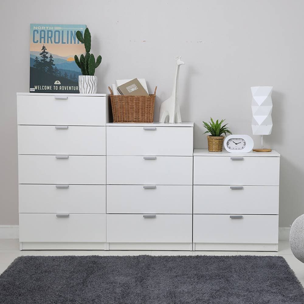 Homehuk ตู้ 5 ลิ้นชัก รุ่นแม็กซ์ - สีขาว