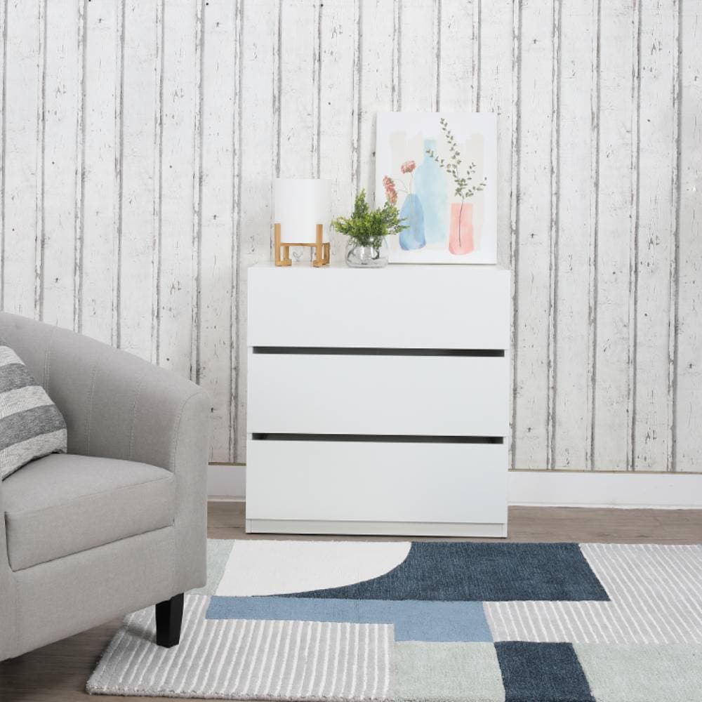 Homehuk ตู้ 3 ลิ้นชัก รุ่นเวลดอน - สีขาว