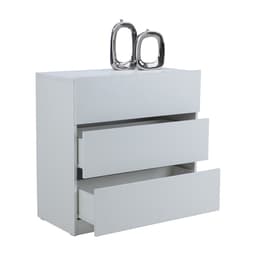 Homehuk ตู้ 3 ลิ้นชัก รุ่นเวลดอน - สีขาว