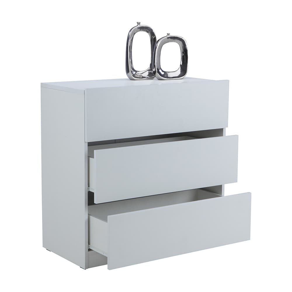 Homehuk ตู้ 3 ลิ้นชัก รุ่นเวลดอน - สีขาว