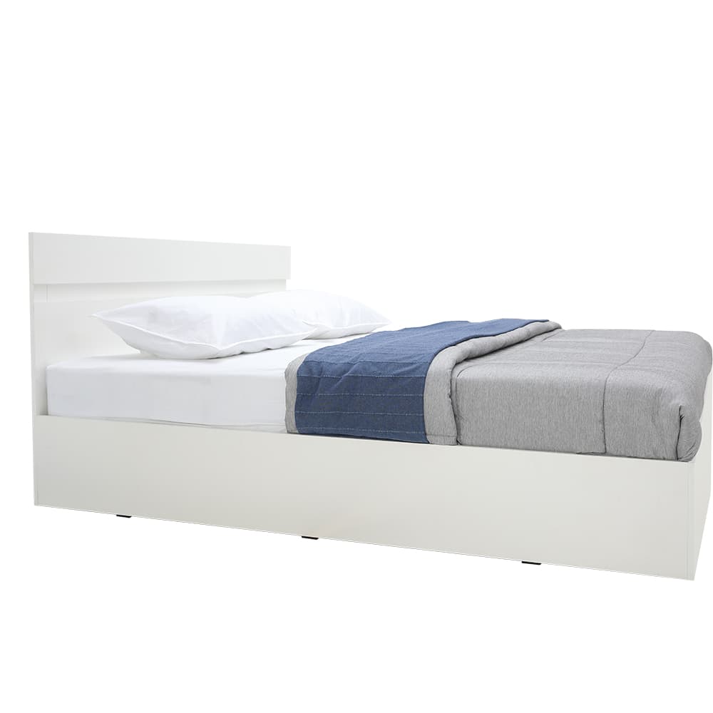 Homehuk เตียงนอน รุ่นวีโว่ ขนาด 6 ฟุต - สีขาว