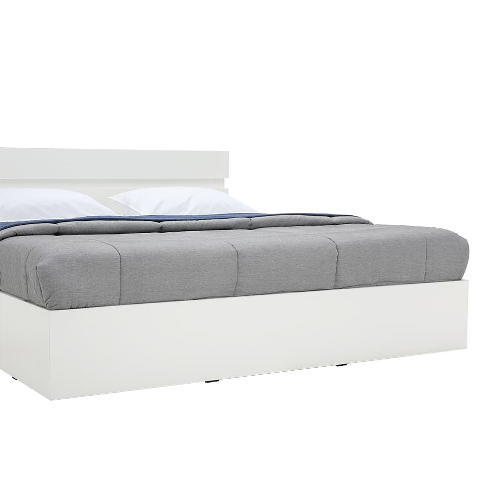 Homehuk เตียงนอน รุ่นวีโว่ ขนาด 5 ฟุต - สีขาว