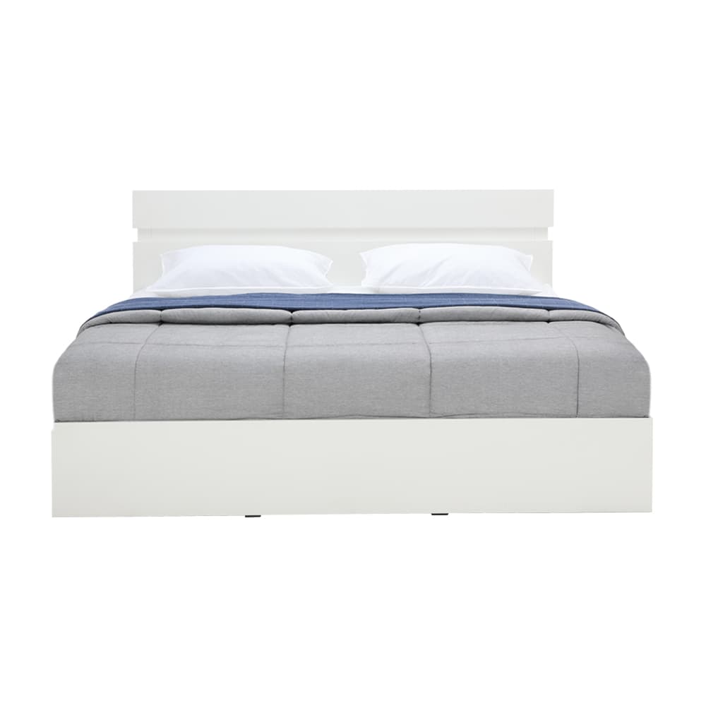 Homehuk เตียงนอน รุ่นวีโว่ ขนาด 5 ฟุต - สีขาว