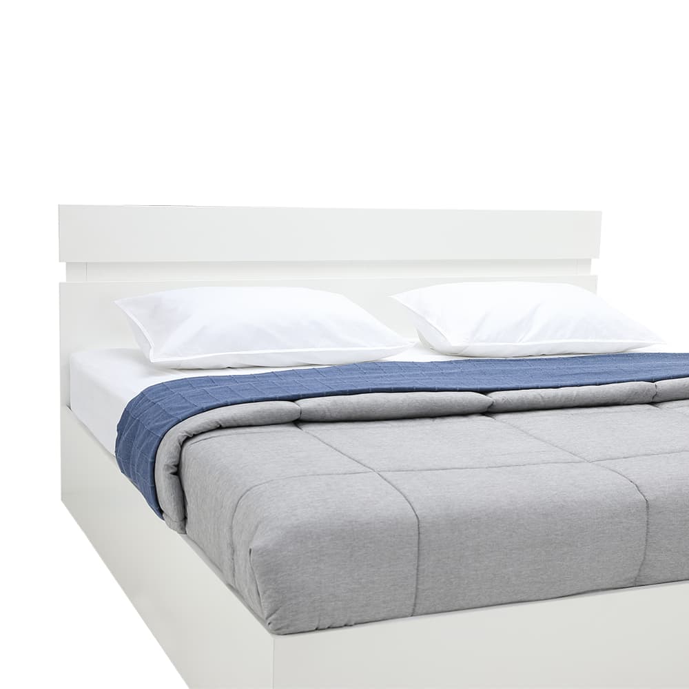 Homehuk เตียงนอน รุ่นวีโว่ ขนาด 5 ฟุต - สีขาว