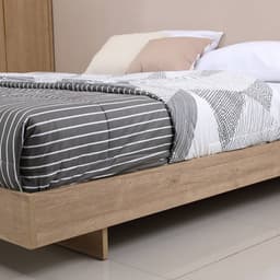 Homehuk เตียงนอน รุ่นโกเบ ขนาด 6 ฟุต - สีบาวาเรี่ยน โอ๊ค