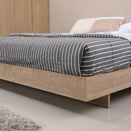 Homehuk เตียงนอน รุ่นโกเบ ขนาด 5 ฟุต - สีบาวาเรี่ยน โอ๊ค