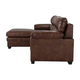 Homehuk โซฟา PVC L-shape ด้านซ้าย รุ่นออสโม่ - สีน้ำตาลเข้ม