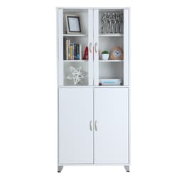 Homehuk ตู้ 4 บานเปิด รุ่น NB วันเวร์-เอฟ - สีขาว